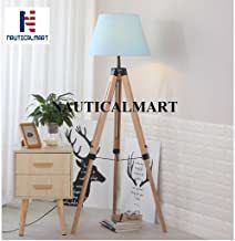 Modern Wooden Tripod Floor Lamp, Stylish Lamp For Living Room Bedroom Bedside Lamp, Tripod Floor Lamp By Nauticalmart