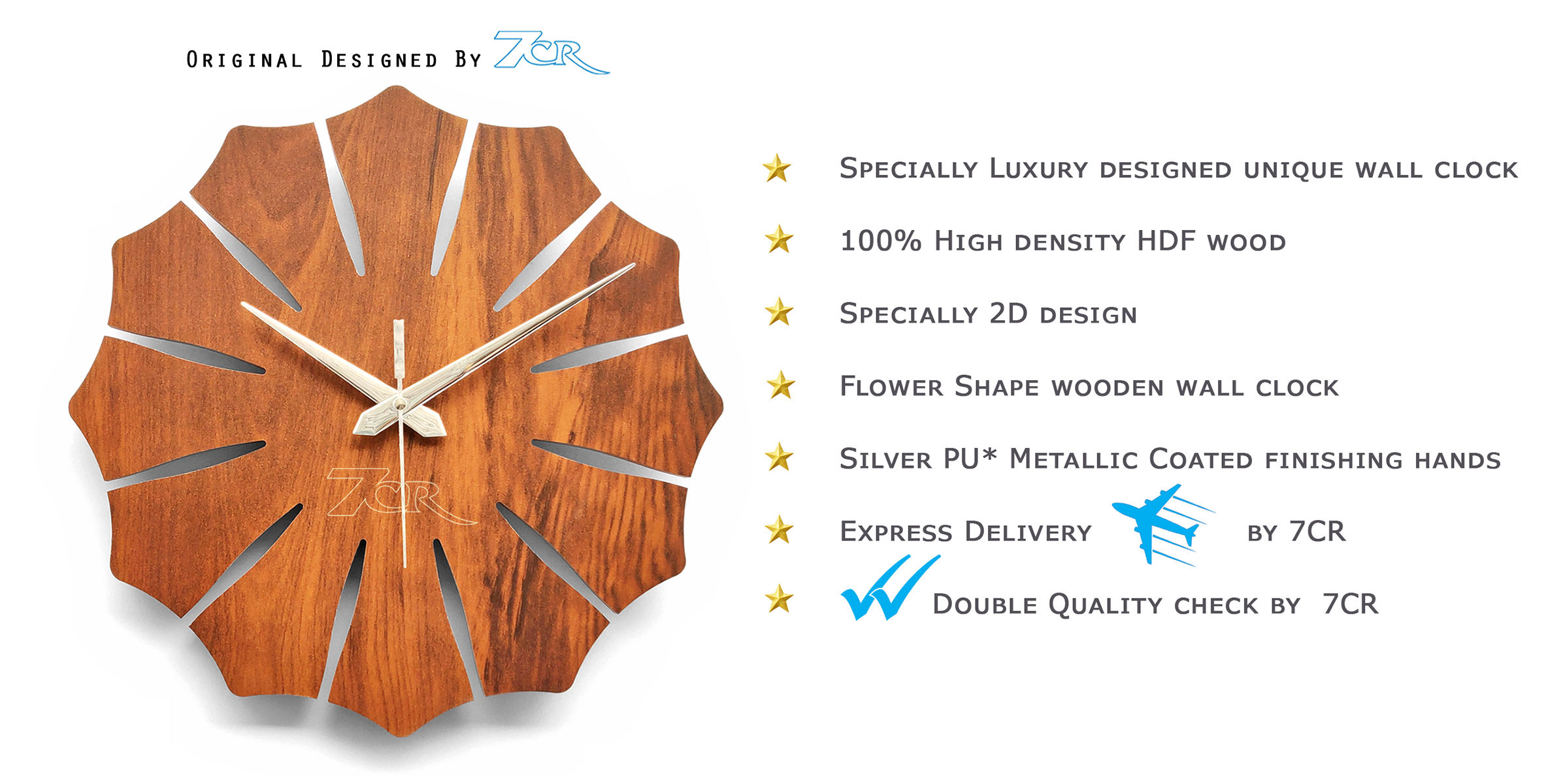 Flower Shape Wall Clock