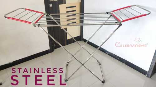 Grey Stainless Steel Cloth Drying Stand