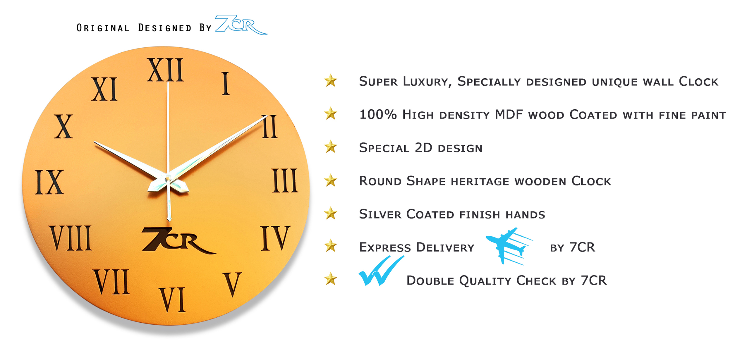 Wooden Cooper Wall Clock