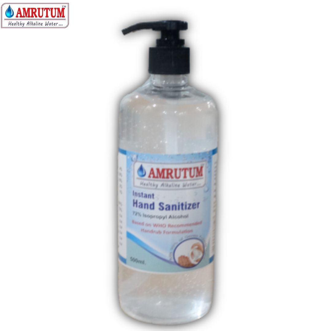 Amrutum Alcohol Based 500 ML Gel Hand Sanitizer (Pump)