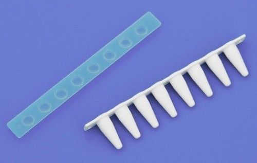 Non-Pyrogenic White 0.1ml (Low Profile) PCR 8 Tube Strips