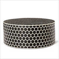 Bone Inlay Round Coffee Table