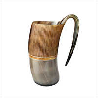 Drinking Horn Mug - Polished Natural Horn, Leak-free Design, Elegant Finish And Artisan Craftsmanship
