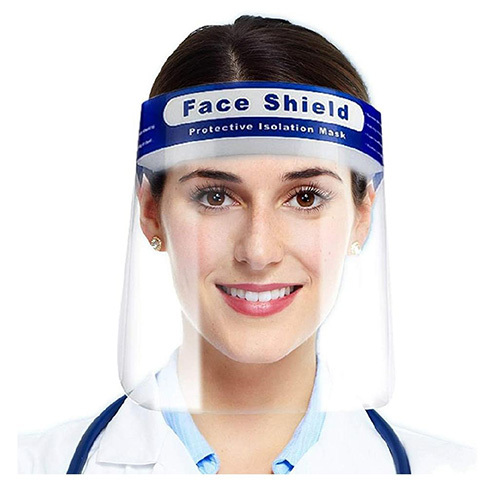 Protective Isolation Mask - Foam Material, Standard Size, White Color | Full Face Protection, Easy to Clean Visor, Unisex Design