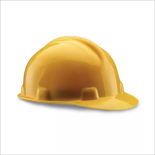 Safety Helmet - Plastic Material, Standard Size, Yellow Color | Adjustable Slip Fit, 6 Point Suspension, ISI Marked, DGMS Approved, Unisex, Minimum Order 80 Pieces