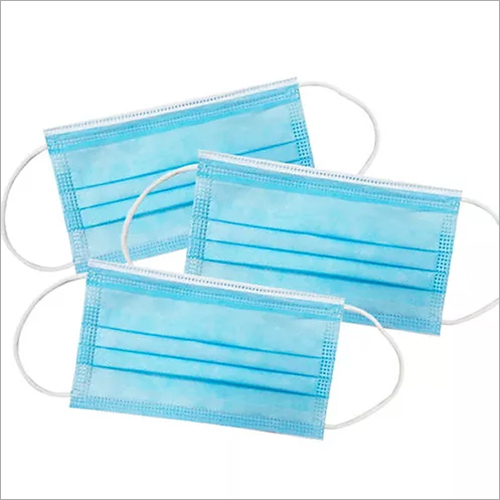 3 Ply Surgical Face Mask - Non Woven Material Standard Size Sky Blue Color | Unisex Application for Hospitals Clinics and Labs Germ Protection