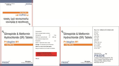 Prideglim M1 mg (Glimipride + Metformine)