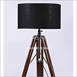 Classical Designer Chrome Finish Stand with Shade Tripod Floor Lamp by NauticalMart