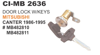 Door Lock With Keys Mitsubishi
