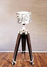Brown Designer Nautical Wooden Tripod Floor Lamp Vintage Style Home Decor