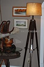 Metal Nauticalmart Vintage Brass Finish Tripod Floor Lamp For Living Room