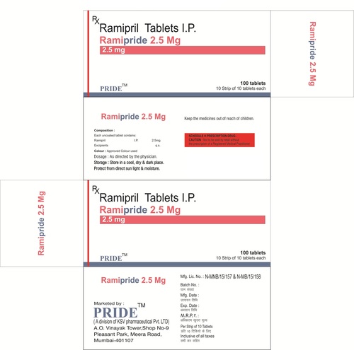 Ramipride 2.5 (Ramipril 2.5mg By KSV Pharmaceutical Pvt. Ltd.