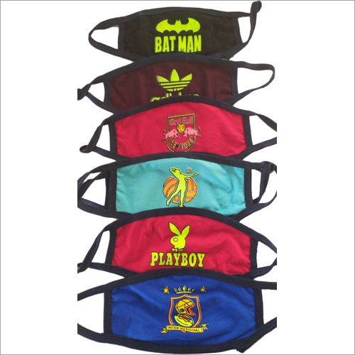 Available In Different Color Printed Face Mask