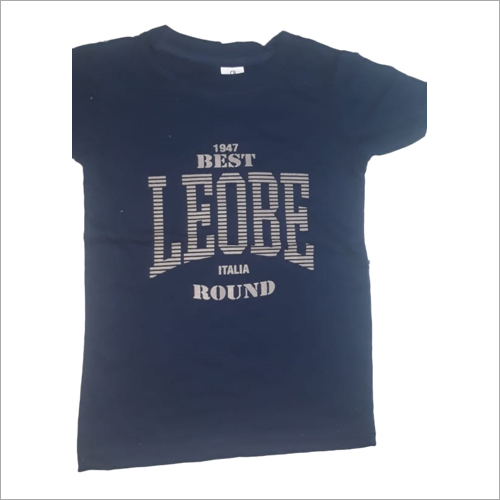 Mens Round Neck T-Shirt - Cotton Fabric, Sizes [S, M, L, XL, XXL], Blue Color, Short Sleeve, Printed Pattern | Perfect Casual Wear for Stylish Men