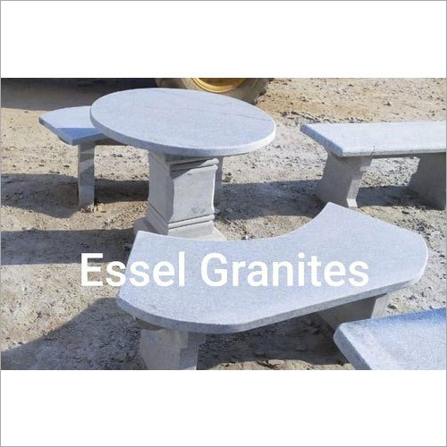 Granite Stone Park Bench Set Application: Garden