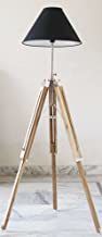 Metal Marien Designer Royal Nautical Tripod Floor Lamp Modern Teak Wood Lamp Shade Tripod Stand