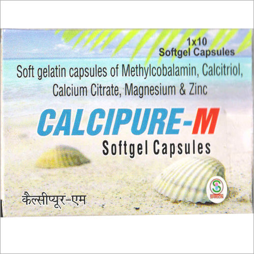 Soft Gelatin Capsules Of Methylcobalamin Calcitriol Calcium Citrate Magnesium And Zinc