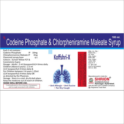 Codeine Phosphate And Chlorpheniramine Maleate Syrup