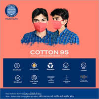 Cotton Face Mask - Soft Red Cotton Fiber Material | Unisex, Reusable, Breathable, Easy To Wash