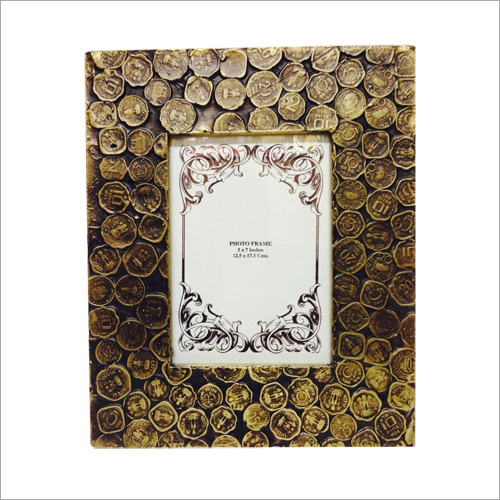 Wooden Photo Frame With Brass Work
