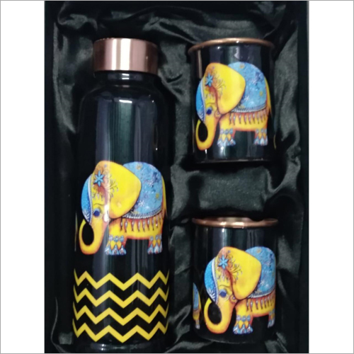 Printed Copper Bottle Gift Set