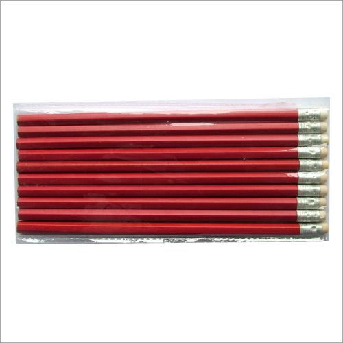 Red Eraser Wooden Pencil