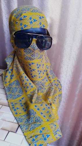 Air Pollution Mask - Cotton Blend, One Size, Yellow | Bandana Style for Dust and Sun Protection for Girls, Ladies, and Kids, Hand Wash Care