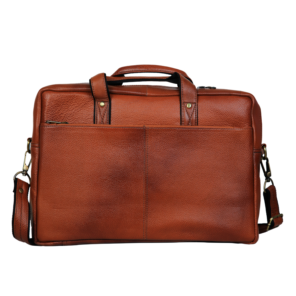 MYBAE Brown leather Laptop Bag