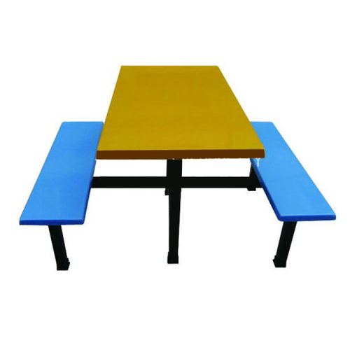 Fixed Fiberglass Canteen Table and Chair for School By BLD FURNITURE SOLUTIONS PVT LTD.