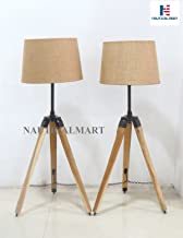 Urban Design Weathered Wooden Tripod Table Lamps (Set Of 2)