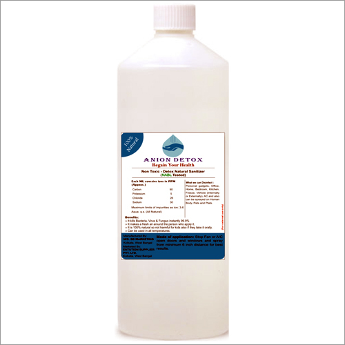 Not Toxic-Detox Natural Sanitizer - 1 Liter, Personal Care Application | Anti-Bacterial Formula for Everyday Use