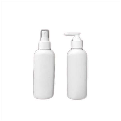 100 Ml Handwash And Shampoo Bottle - Plastic Material , White Color, Refillable Pump Design for Convenient Dispensing and Easy Application