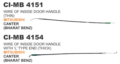 Wire Of Inside Door Handle Mitsubishi - Steel Wire Varied Length Thin/Thick Standard/L-type Ends | Easy Installation Durable Precise Fit Reliable Function