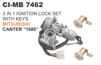 3 in 1 Ignition Lock Set With Keys Mitsubishi