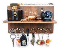 8 hook key holder with shelf