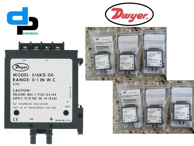 Dwyer 616KD-04-V Differential Pressure Transmitter 0 o 10 in w.c
