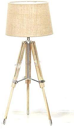 NauticalMart Nautical Lamps Home Decor Wooden Tripod Table Lamp Light Decor