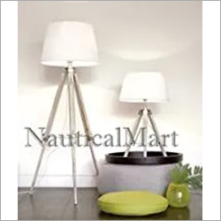Wood Natural Teak Wooden Tripod Table Lamp Classical Industrial Floor Lamp- Set Of Two Roll Over Image To Zoom In Natural Teak Wooden Tripod Table Lamp Classical Industrial Floor Lamp- Set Of Two