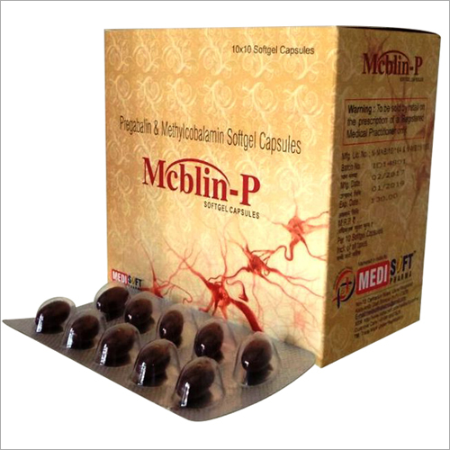 प्रीगाबलिन और मिथाइलकोबालामिन सॉफ्टजेल कैप्सूल