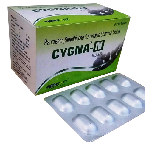 Pancreatin Simethicone And Activated Charcoal Tablets General Medicines