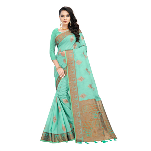Available In Different Color Stylish Cotton Saree