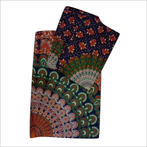 Multicolor Jaipuri Print Indigo Bed Sheet