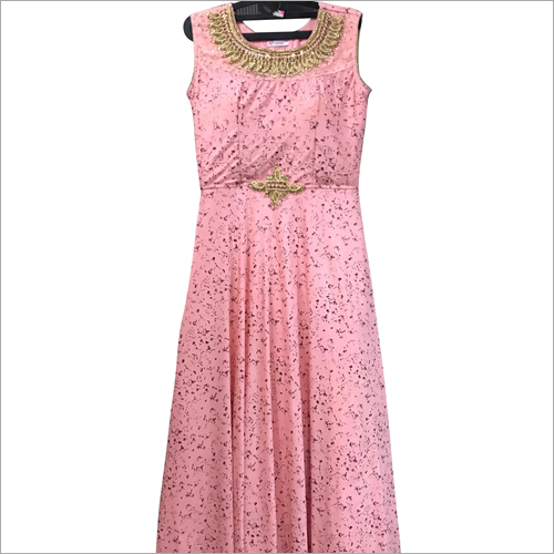Pink Sleeveless Party Wear Gown