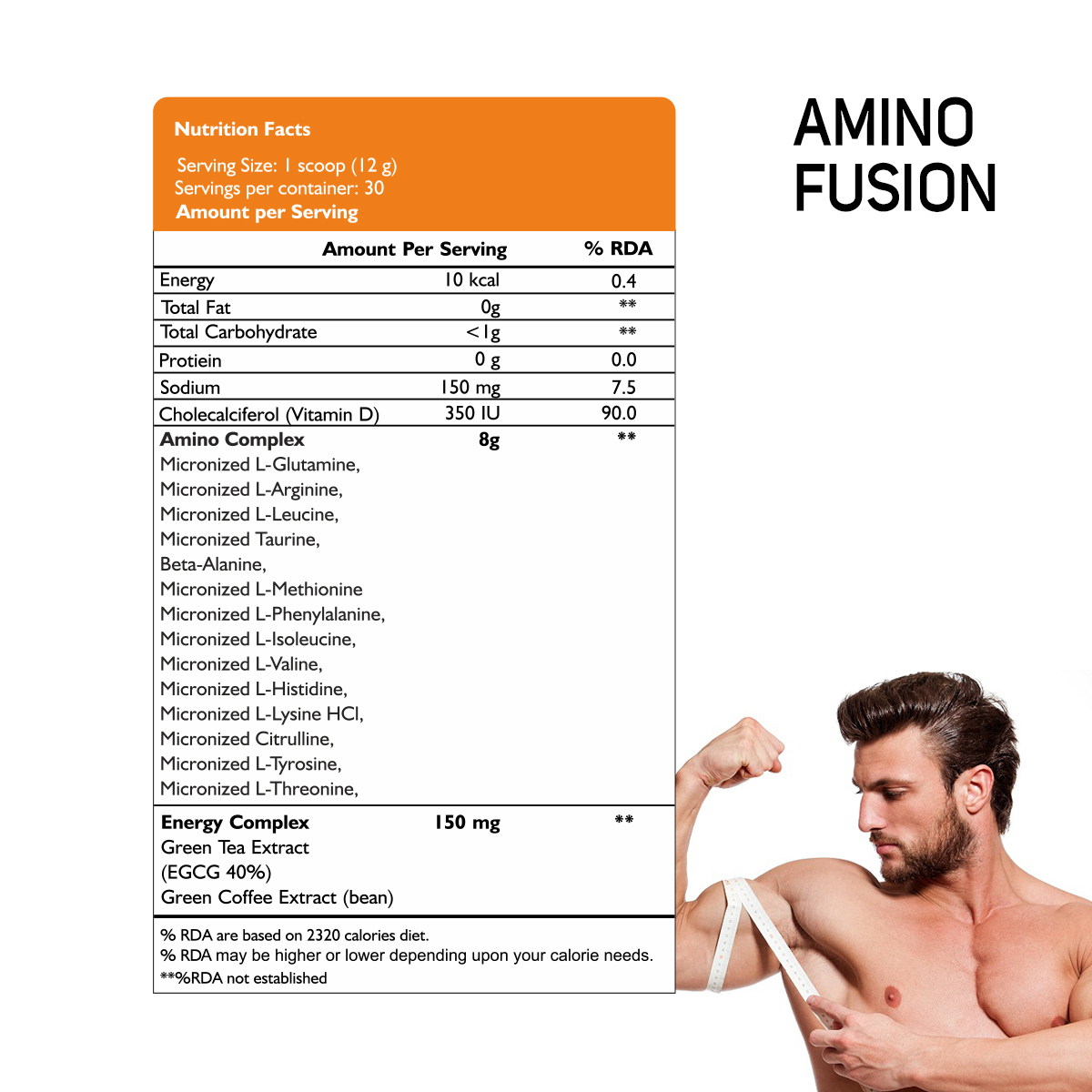 360 gm Tangy Orange Flavour Amino Fusion Powder