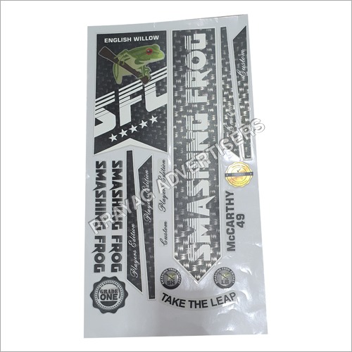 Digital Print Matt Cricket Bat Sticker