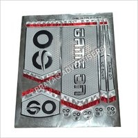 Foil Screen Embossed Cricket Bat Sticker