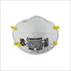 8210 Face Mask - White Color, Standard Size | Unisex Design for Hospital, Clinic & Lab Applications, Effective Respiratory Protection