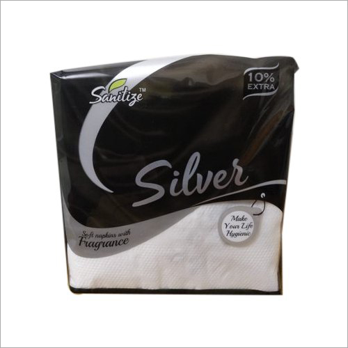 Sanitize Silver Napkin With Fragrance