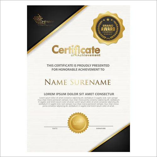 Texture Certificate Printing Services 